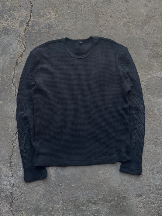 Black Waffle Knit LS ( EARLY ACCESS )